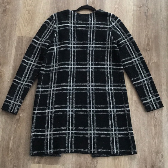 Style & Co Women's Cotton Open Front Plaid Completer Shirt Blue Size 2XL